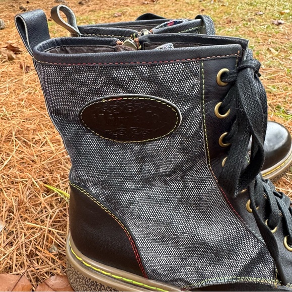 Black Leather women’s Combat Boots - Picture 5 of 10